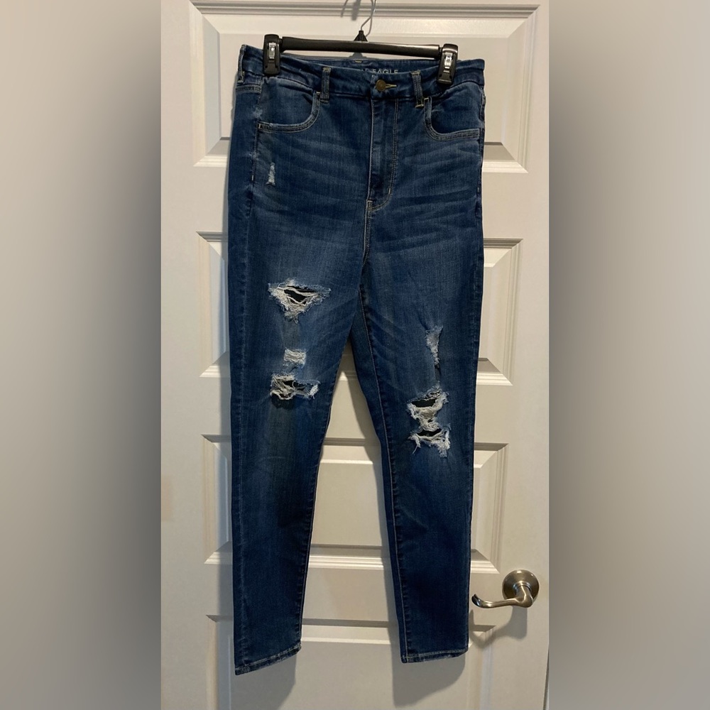 American Eagle Curvy Super High Rise Jeggings, Size Large